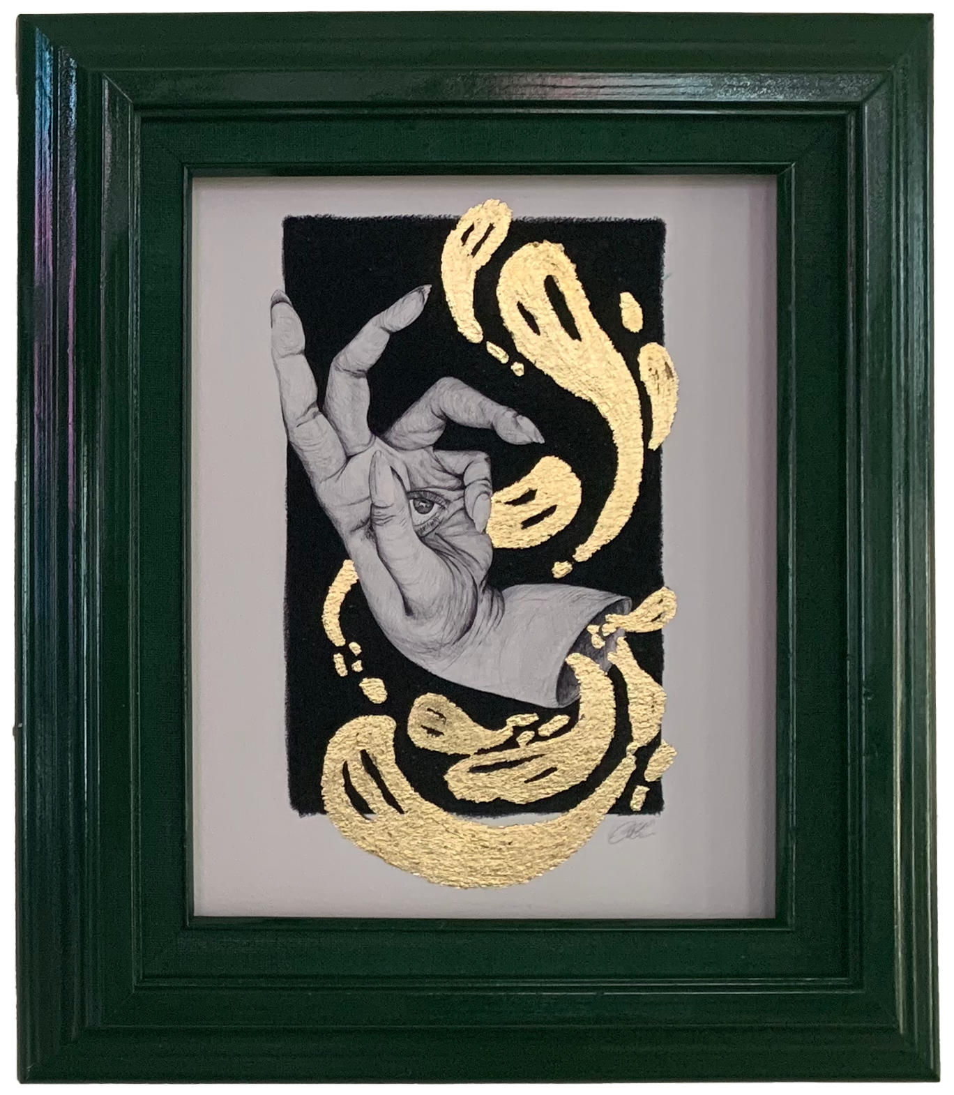 Photo of a framed Mushroom Illustration