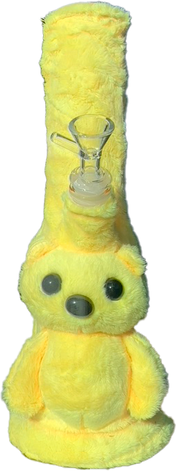 Photo of a fluffy teddy bear bong