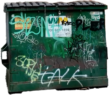 Photo of a green dumpster